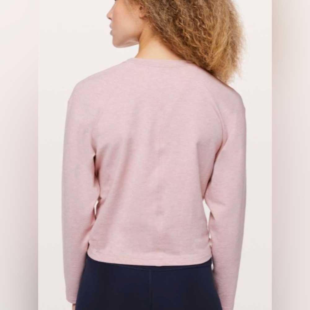 LULULEMON tuck&gather pullover heathered mod faint coral (light pink) size 10 - Picture 2 of 10